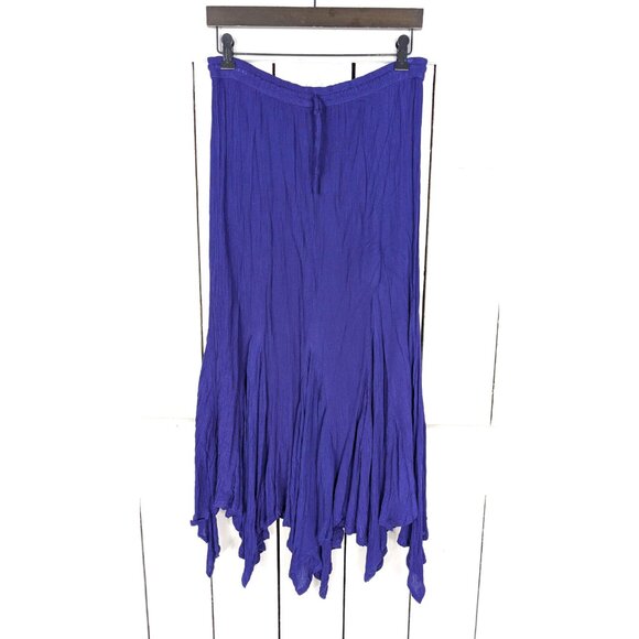 Vintage gauzy handkerchief hem maxi skirt - Picture 2 of 5